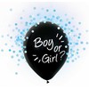 GoDan Berniukas arba mergina Gimtadienis Balloons su Mėlyna Konfeti - 30 cm - 4 vnt universalus