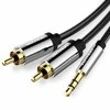 Vention 2xRCA kabelio (Cinch) lizdas iki 3.5 mm ventiliacijos BCFBD 0.5 m (juodas)