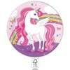 GoDan Popierinės lėkštės Unicorn Rainbow 23cm 8vnt