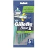 "Gillette Mėlyna Ii Plus Slalom" vienkartiniai skustuvai 5 vnt