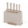 Maestro MR-1412-BEIGE peilių rinkinys su kaladėle + pjaustymo lentelės rinkinys rusvai geltonas