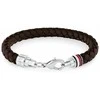 Tommy Hilfiger elegantiška vyriška ruda odinė apyrankė Tyson 2790546