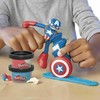 Hasbro PLAY-DOH MARVEL CASTRY RINKINYS KAPTAINAS AMERIKA ATSpindinčioji skydo figūrėlė