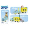 Playmobil – JUNIOR: Pašėlusi spurgų sunkvežimis su krovimo ir rūšiavimo funkcija (71702)