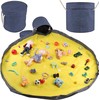 Žaislinės šiukšliadėžės su kilimėlio organizatoriaus maišeliu, žaislinė šiukšliadėžė su dangčio rankenomis