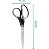 Žirklės 18cm universalios LEITZ Titanium, juodos - baltos spalvos