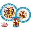 Žmogaus-voro ir „Spidey Team“ vakarienės rinkinys, mikroplastiko, su puodeliu 260 ml