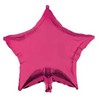 Žvaigždėta rožinė žvaigždė, rožinis folijos balionas 46 cm