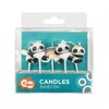 Žvakė tortui „Gyvūnai“ su miela panda, 5 vnt. žvakių rinkinys