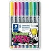 Staedtler Foliopis Lumocolor ART F atsparus vandeniui 8 spalvų