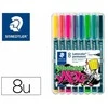Staedtler Foliopis Lumocolor ART F atsparus vandeniui 8 spalvų