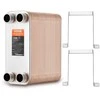 VEVOR 100 plokštelių šilumokaitis 4*1-1/4" MNPT 5x12" 316L plienas