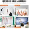 10ft x 10ft Vamzdžių ir užuolaidų komplektas renginiams, plieno pagrindas, reguliuojamas fonas, vestuvių, vakarėlių, foto fonas