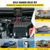 12V automatinis dviejų akumuliatorių izoliatorius, 4m kabelis, VSR relės rinkinys kemperiams, valtims, sunkvežimiams, vandeniui atsparus 140A įkrovimo valdiklis