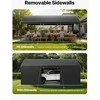 12x6 m Tvirtas Automobilių Paviljonas su Sienomis, Nešiojama Pastogė, Garažas, Sandėliavimas, Renginiai, Pilka