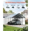 13x8 m Tvirtas Metalinis Garažas, Automobilių/Valčių Pastogė, Q195 Plieno Rėmas, Apsauga nuo Oro Sąlygų, Transporto Priemonės Sandėliavimo Sprendimas, Metalo Stoginė, Lauko Garažas