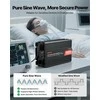 1500W įtampos keitiklis, grynos sinusinės bangos inverteris kemperiams ir sunkvežimiams, su nuotolinio valdymo pultu, USB ir Type-C jungtimis, 2 AC lizdais, greito įkrovimo srovės keitiklis automobiliui