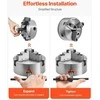 160 mm 3 žandikaulių tekinimo staklių griebtuvas, savaime centruojantis, su atramine plokšte, precizinis apdirbimas, metalo apdirbimo tekinimo staklių griebtuvas