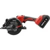 18V Akumuliatorinis diskinis pjūklas, 140mm diskas, variklis be šepetėlių, su 2 x 4Ah baterijomis, medienos, faneros, OSB pjovimui