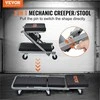 2-in-1 sulankstomas gultas ir kėdutė mechanikui, žemo profilio važiuoklės gultas su 6 ratais, 136 kg keliamoji galia, garažo įranga, ratukinė kėdė dirbtuvėms