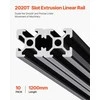 2020 T lizdo aliuminio profilis 3D spausdintuvui ir CNC, anoduotas linijinis bėgelis, juodas aliuminio ekstruzijos bėgis konstrukcijoms, 1200 mm