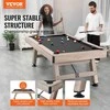 2.13 m Biliardo Stalas, Stalo Rinkinys su Priedais, Reguliuojamomis Kojomis, Tvirtas Biliardo Stalas Šeimos Kambariui, Medžio Spalvos, Vaikams ir Suaugusiems, Žaidimų Stalas, Bili