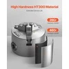 3 kumštelių tekinimo griebtuvas, savaime susicentruojantis medžio ir metalo staklėms, tikslus apdirbimas, 80 mm griebtuvas, HT300 medžiaga, apverčiami kumšteliai, tekinimo įrankis, staklių priedas