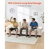 3 vietų sofa, modulinė sekcijinė sofa su daiktadėže, moderni minkšta sofa su šoninėmis kišenėmis ir metaliniu rėmu, svetainei miegamajam butui biurui, balta sekcijinė sofa su saugykla
