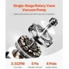 3.5 CFM ŠVOK vakuuminis siurblys su kolektoriumi, vienpakopis, R134a, R22, R12, R502, šaldymo siurblys, vakuumavimo komplektas
