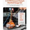3.5 CFM ŠVOK vakuuminis siurblys su kolektoriumi, vienpakopis, R134a, R22, R12, R502, šaldymo siurblys, vakuumavimo komplektas