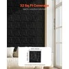 3D sienų plokštės, 33 vnt., 300x300 mm, PVC, 2.97 m² dengiamas plotas, deimanto juodumo dekoratyvinės sienų plokštės