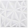 3D sienų plokštės, 33 vnt. pakuotėje, 300x300 mm PVC dekoratyvinės sienų plytelės, deimanto formos baltos tekstūruotos plokštės, 2.97 m² padengimas