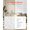 3D sienų plokštės, 33 vnt. pakuotėje, 300x300 mm PVC dekoratyvinės sienų plytelės, deimanto formos baltos tekstūruotos plokštės, 2.97 m² padengimas