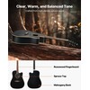 41 colio (104.1 cm) akustinė gitara, pradedantiesiems rinkinys su dėklu, juoda gitara suaugusiems, akustinių gitarų komplektas
