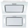 52cm Baltas gartraukis, montuojamas po spintele, su LED apšvietimu, efektyvi virtuvės ventiliacija