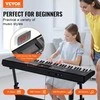 61 klavišo skaitmeninis pianinas su reguliuojamu stovu, elektrinė nešiojama klaviatūra, pianinas pradedantiesiems, pianinas su apšviestais klavišais