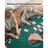 7 žaidėjų sulankstomas pokerio stalas, paminkštintas kazino žaidimų stalas, nešiojamas Texas Hold'em Blackjack stalas, pusiau ovalus veltinio stalas