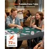 7 žaidėjų sulankstomas pokerio stalas, paminkštintas kazino žaidimų stalas, nešiojamas Texas Hold'em Blackjack stalas, pusiau ovalus veltinio stalas