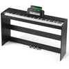88 klavišų pilnai svertinis skaitmeninis pianinas, dviguba klaviatūra, nešiojamas elektrinis pianinas pradedantiesiems, profesionaliam scenos pasirodymui