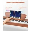 88 klavišų svertinis skaitmeninis pianinas, elektrinė klaviatūra su natų stovu, trigubu pedalu, pradedantiesiems, nešiojamas pianinas, medžio apdaila