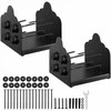 8x8 stulpo pagrindas terasoms ir pergolėms, tvirtas anglinis plienas, juodas, terasos stulpo laikiklis, pavėsinės atrama, turėklų pagrindas, metalinis padas
