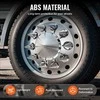 ABS sunkvežimio ašies dangtelių kombinuotas rinkinys, ratų dangteliai 508-622.3 mm ratlankiams, ratų veržlių dangteliai, sidabriniai ašies dangteliai