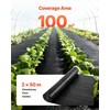 Agrotekstilė nuo piktžolių, 2x50m žemės danga, 100g polipropileno kilimėlis piktžolių kontrolei, sodo takų paklotas, įvažiavimų piktžolių slopinimo audinis, austas kraštovaizdžio audinys, daržo plėvelė