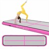 Akrobatikos oro kilimėlis, gimnastikos kilimėlis su elektrine pompa, rožinis treniruočių kilimėlis, 400 cm x 100 cm x 15 cm, patvarus PVC kilimėlis