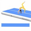 Akrobatinis oro kilimėlis, gimnastikos kilimėlis su pompa, 15 m ilgio, mėlynas treniruočių kilimėlis, gimnastikai, akrobatikai, fitnesui