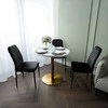 Aksominis valgomojo kėdė svetainei, dygsniuotas dizainas, juodos metalinės kojos, 90 cm aukščio, minkšta kėdė su atlošu, moderni valgomojo kėdė