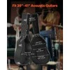 Akustikos gitaros dėklas 39-41 colių, neperšlampamas, juodas, kriaušės formos, gitaros dėklas kietas