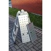 Aliumininės šarnyrinės kopėčios, daugiafunkcinės, universalios, 4x3 darbo platforma, aliumininiai pastoliai, namams ir statyboms