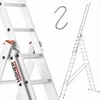 Aliumininės universalios kopėčios, daugiafunkcinės, 3x14, prailgintos, profesionaliam naudojimui, tvirta konstrukcija, universalios ištraukiamos kopėčios