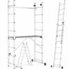 Aliuminio darbo platforma, pastolių kopėčios, 3-in-1 daugiafunkcinės kopėčios, didelės apkrovos darbo platforma, 150 kg talpos darbo platforma